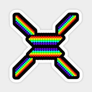 Rainbow zig-zag artwork Magnet