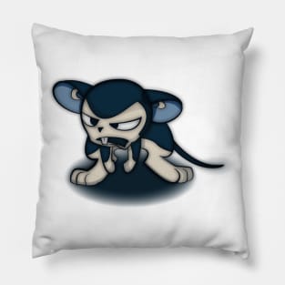 Angry Blue Mouse Pillow