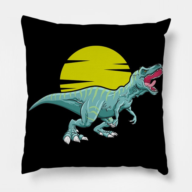 Tyrannosaurus Rex I  Kids I Dino I T-Rex I Dinosaur Pillow by Shirtjaeger