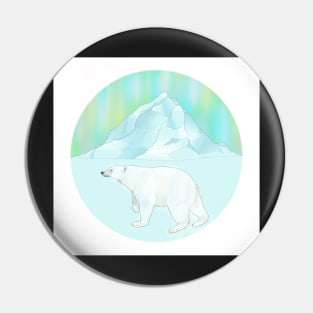 Northern Lights Polar Bear Pin