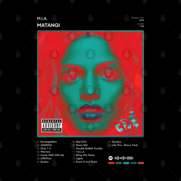 M.I.A. - Matangi Tracklist Album by 80sRetro