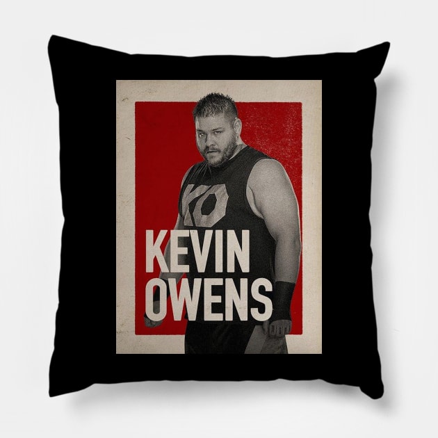 Kevin Owens Vintage Pillow by nasib