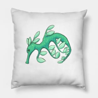 Sea Dragon - Leafy Sea Horse Green Sea Dragon Design Pillow