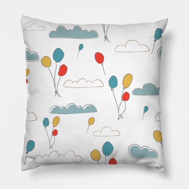 Air Balloons Pillow by Creative Meadows