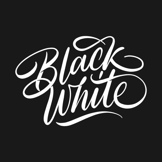 Black White Lettering Design by RieType Studio