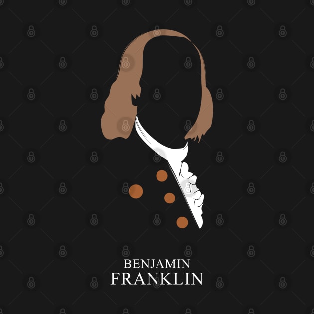 Benjamin Franklin - Minimalist Portrait by Wahyu Aji Sadewa