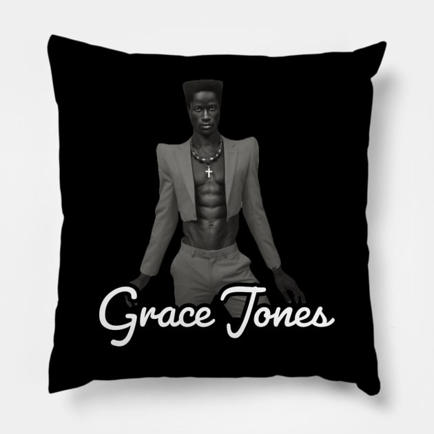 Grace Jones / 1948 Pillow by Nakscil