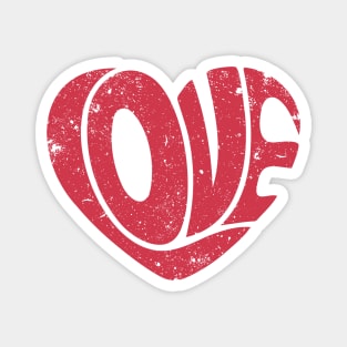 Love typography Retro valentines day Magnet