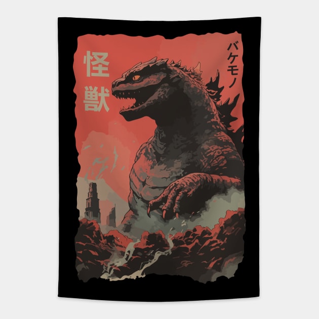 Godzilla The Great Kaiju Tapestry by RetroPandora