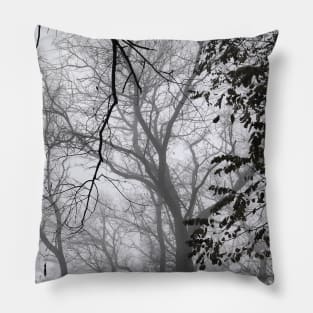 Foggy forest Pillow