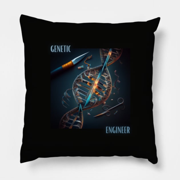 gene editing, genetic engineer, gift present idea Pillow by Pattyld