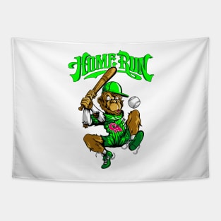 Home Run Monkey Tapestry