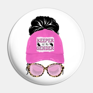 Messy Bun Keeper of the Gender Ready to Press - Messy Bun With Hat and Sunglasses Pin