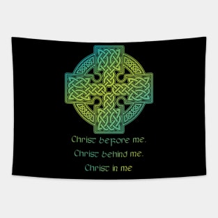 St. Patrick Quote with Irish Cross Tapestry