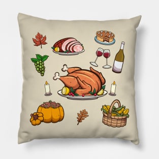 Thanksgiving Food Pillow