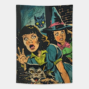 Vintage Witch Coven Tapestry