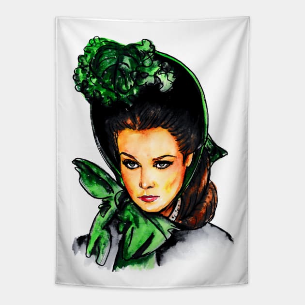 Scarlett O'Hara Tapestry by Svetlana Pelin