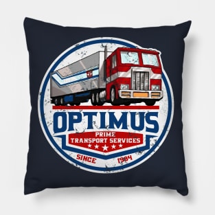 Optimus Prime Trucking Services Pillow