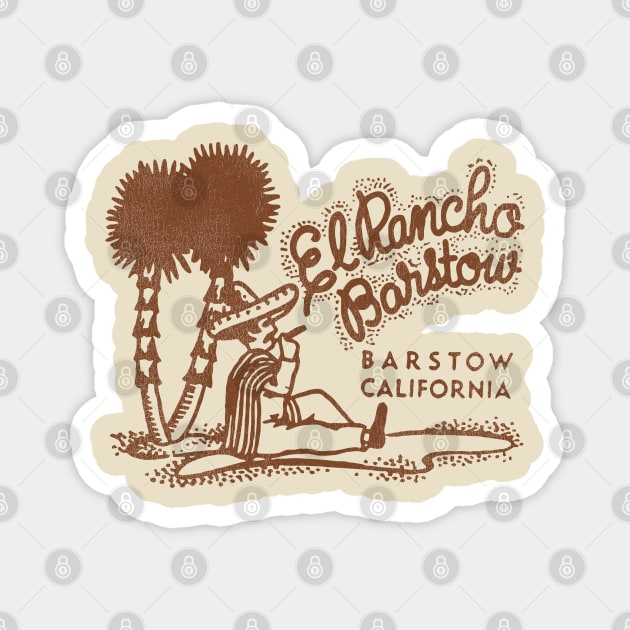 El Rancho Barstow Retro Defunct Restaurant / Bar Magnet by darklordpug