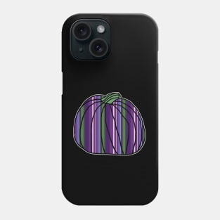 Halloween Horror Pumpkin Purple Green Stripes Phone Case