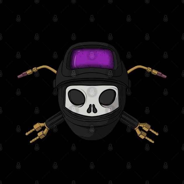 Welders crew Jolly Roger pirate flag (no caption) by RampArt