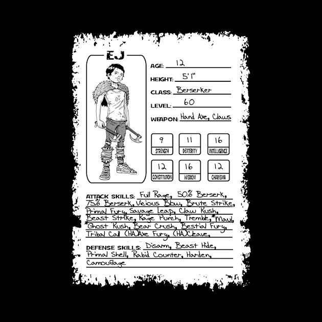 EJ's Character Sheet by Brie House Publishing