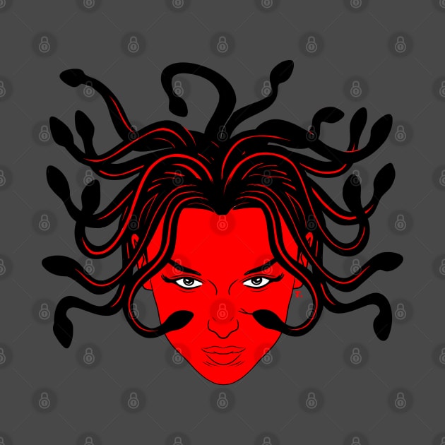 Red Medusa by Bommush Designs