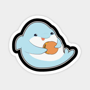 Dolphin with Burger Magnet