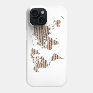 world map music #worldmap #music Phone Case