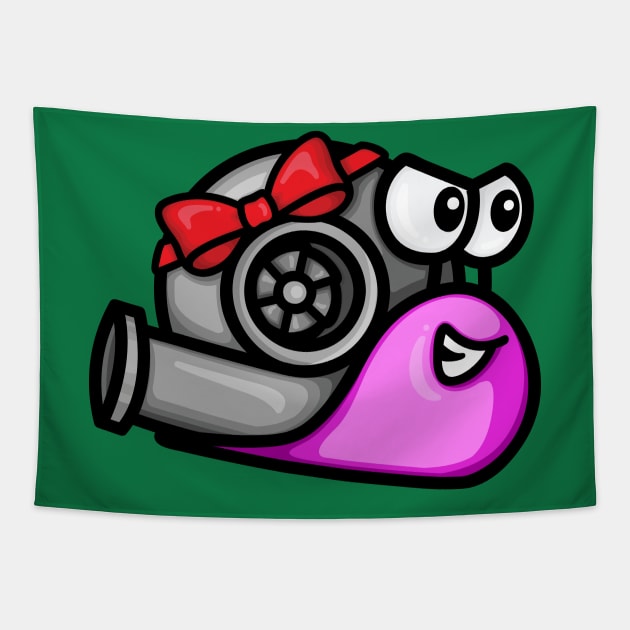 Turbo Snail - Gift Wrapped (Pink) Tapestry by hoddynoddy