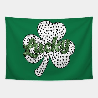 St Patrick Day, Clover, Lucky Clover, Faux Sequins Patricks Day Tapestry