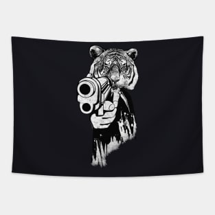 Gangsta Tiger Mafia Art Animals Tapestry