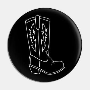 COWBOY Boot White Pin