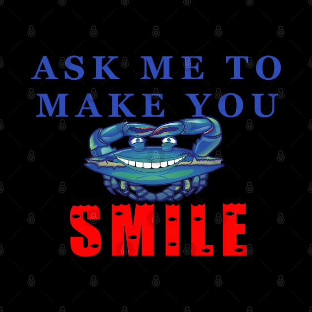 Ask Me To Make You Smile Blue Crab by KeysTreasures