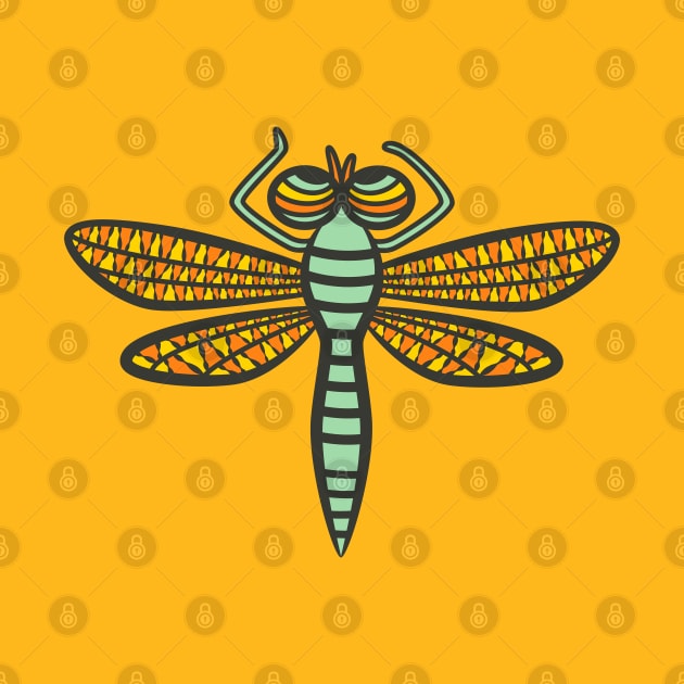 RETRO BUGS DRAGONFLY Cute Friendly Graphic Cartoon Bug - UnBlink Studio by Jackie TaharaRetro Bugs Dragonfly by UnBlink Studio by Jackie Tahara