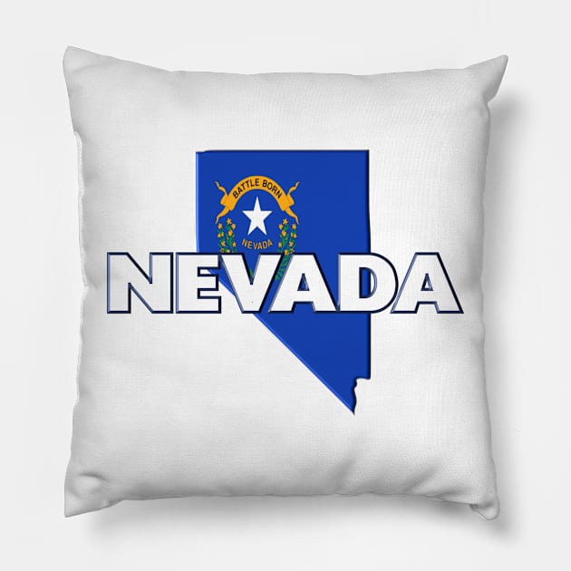 Nevada Colored State Pillow by m2inspiration