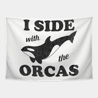 I side with the orcas Tapestry