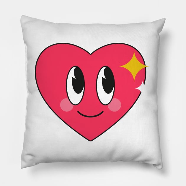 HAPPY HEART KAWAII - Cute print winter Pillow by JosanDSGN