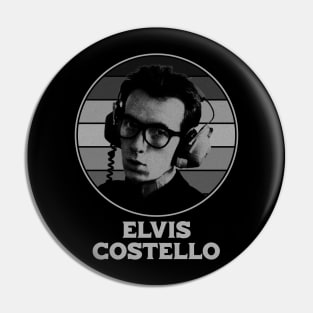 retro Elvis Costello Pin