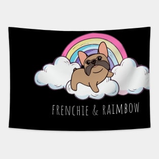 french bulldog raimbow for frenchie lover Tapestry