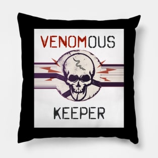 Venomous Keeper Skull (back print) Pillow