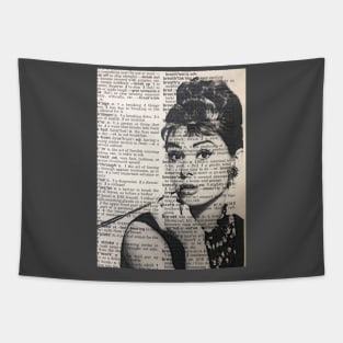 Audrey on Dictionary Page Tapestry