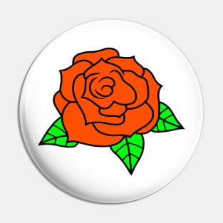 Orange Roses Pin