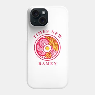 Times New Ramen, funny noodles font graphic design Phone Case