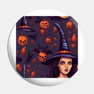 Halloween Monsters 20 - Witch Pin