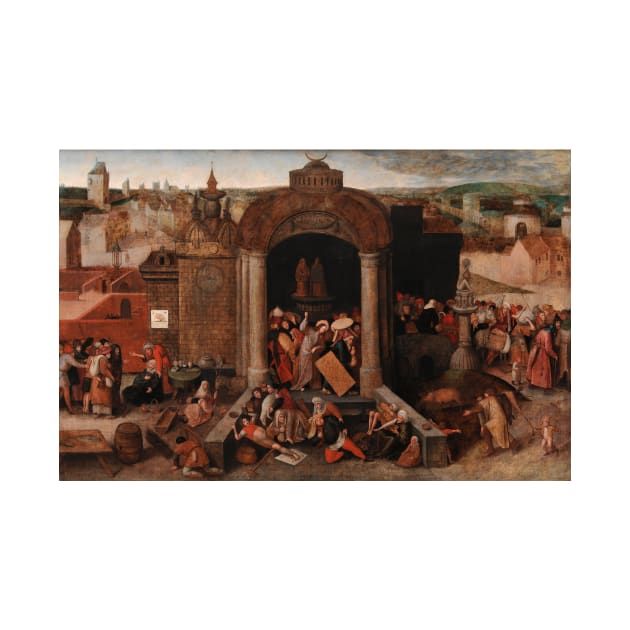 Christ Driving the Traders from the Temple by Pieter Bruegel the Elder by Classic Art Stall