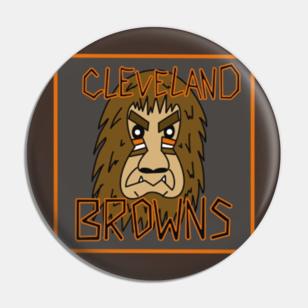 Browns Bigfoot Pin by Cassie’s Cryptid Land