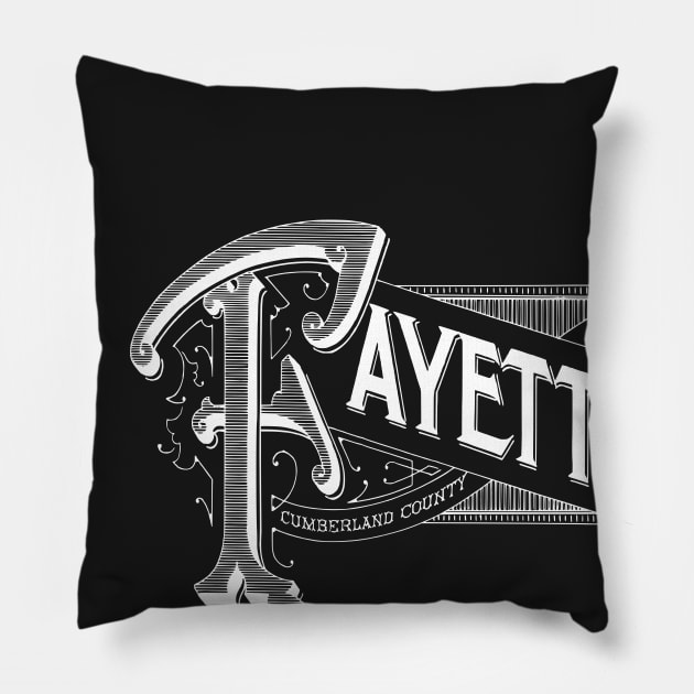 Vintage Fayetteville, NC Pillow by DonDota