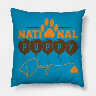 National Puppy Day Pillow