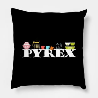 Pyrex Lineup - Vintage Glass Kitchenware Pillow